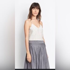 Vince Cream Fitted Asymmetrical Camisole